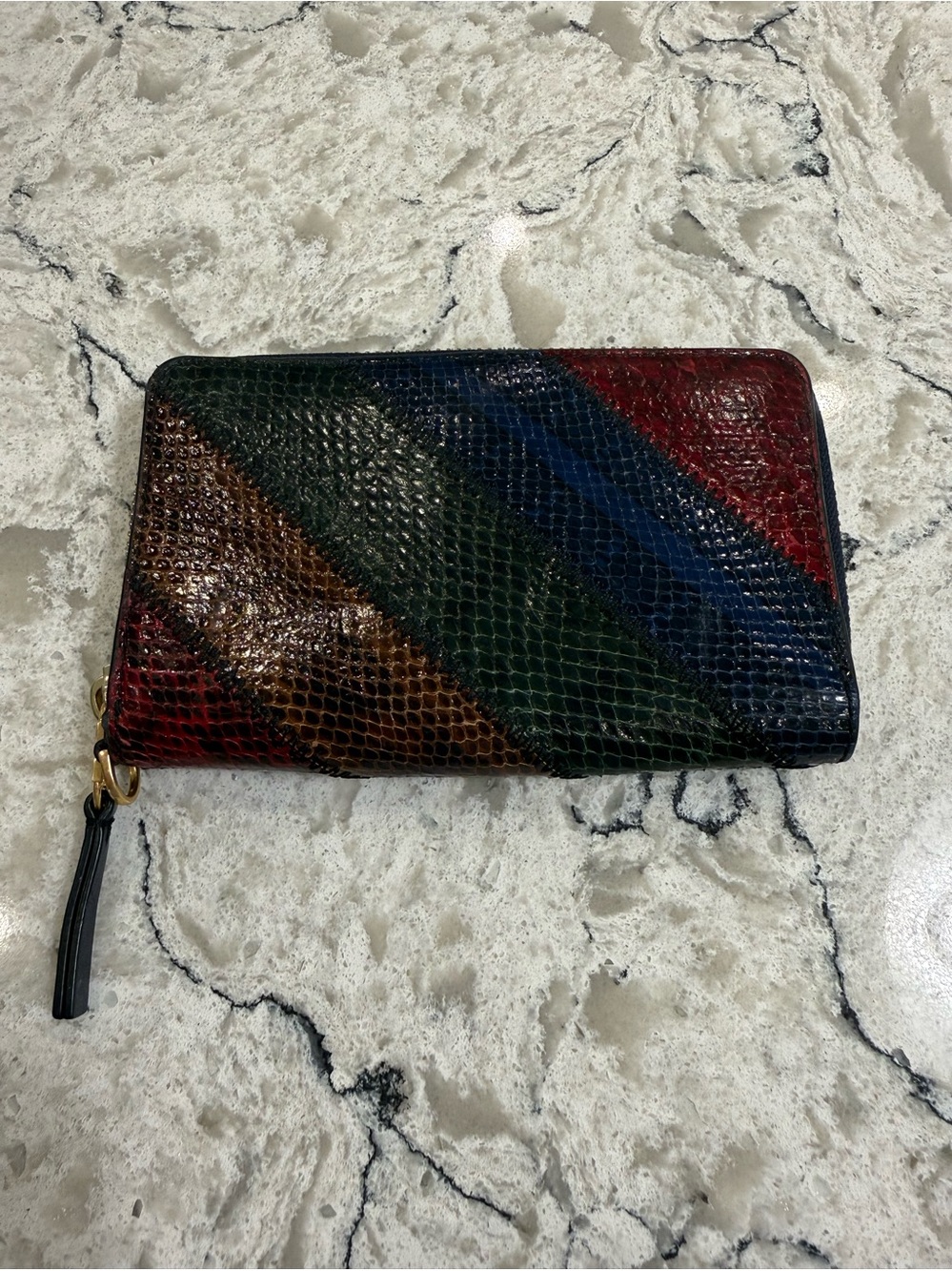 Tory Burch Gemini Link Snake Bi-Fold Wallet in Multi